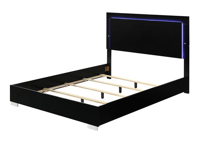 

    
Contemporary Piano Black Engineered Wood King Platform Bedroom Set 3PCS Furniture of America Sinistra FM7211BK-EK-3PCS
