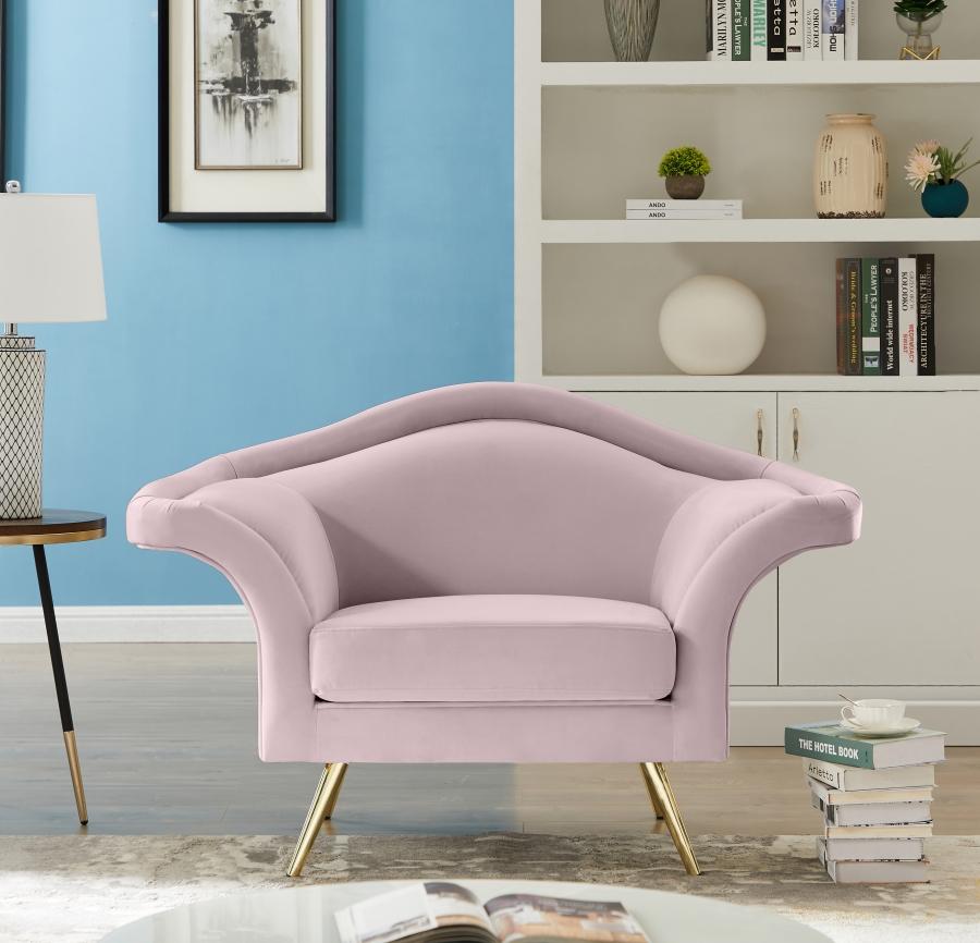 

    
Contemporary Pink Engineered Wood Chair Meridian Furniture Lips 607Pink-C
