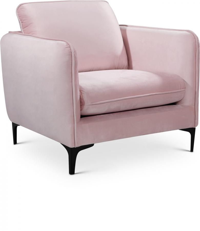 Contemporary Chair Poppy Chair 690Pink-C 690Pink-C in Pink Velvet