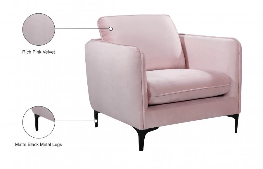 

        
Meridian Furniture Poppy Chair 690Pink-C Chair Pink Velvet 52727788785785
