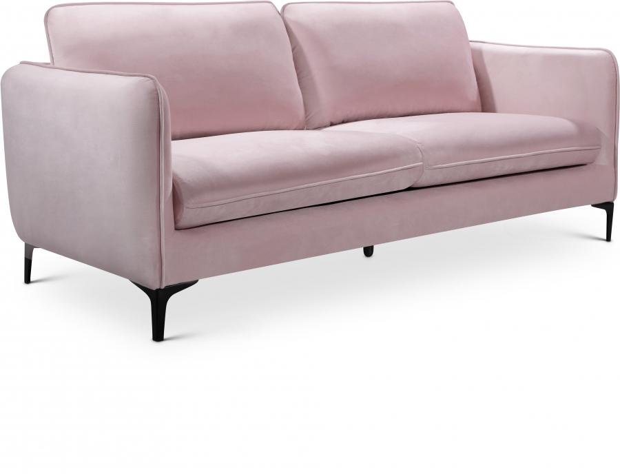 

    
Contemporary Pink Engineered Wood Sofa Meridian Furniture Poppy 690Pink-S
