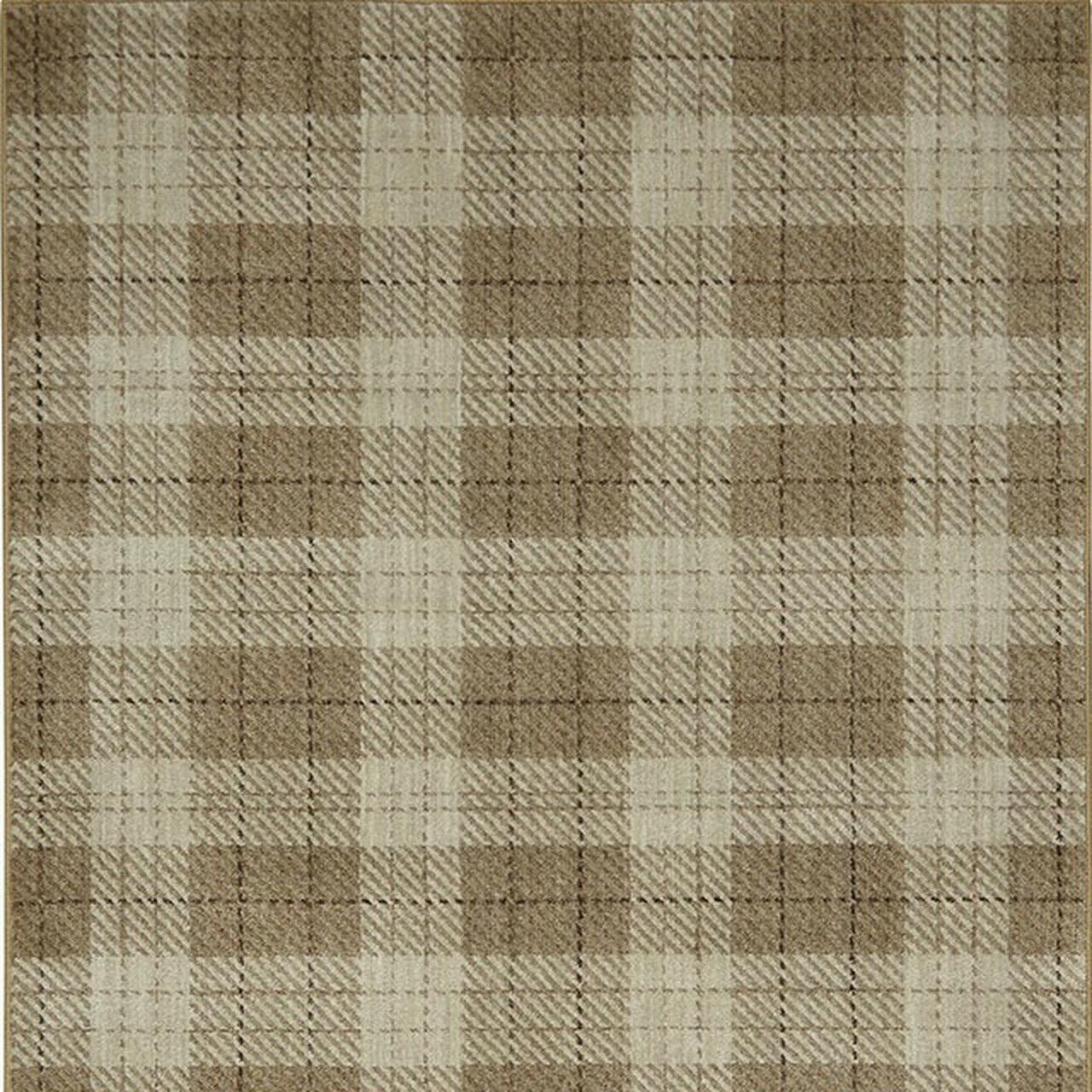 

    
Contemporary Plaid Beige Polyester 8'x11' Area Rug Furniture of America RG8183-M Kendrick
