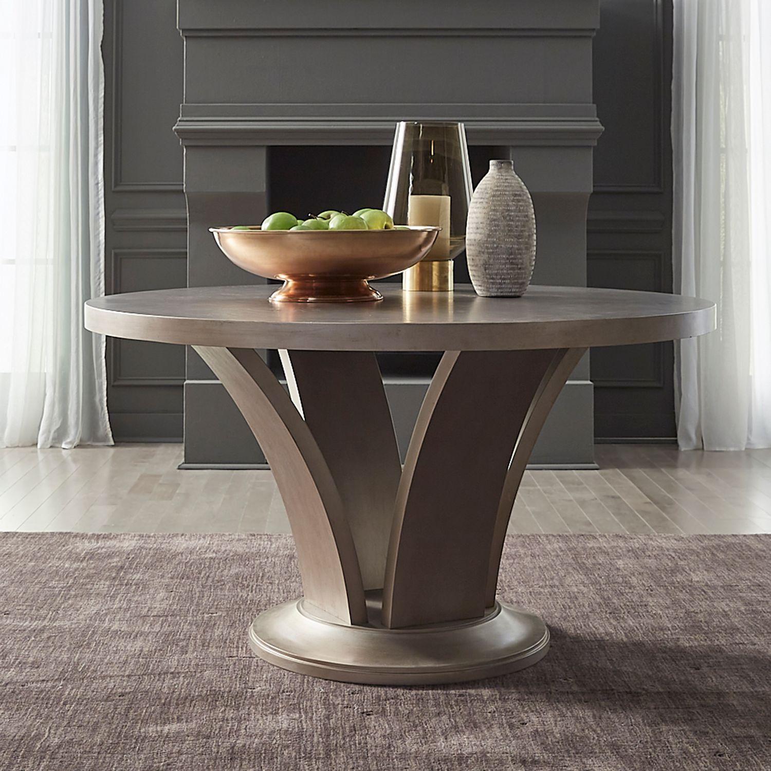 

    
Platinum Ash Burl Veneer Round Dining Table Liberty Furniture Montage
