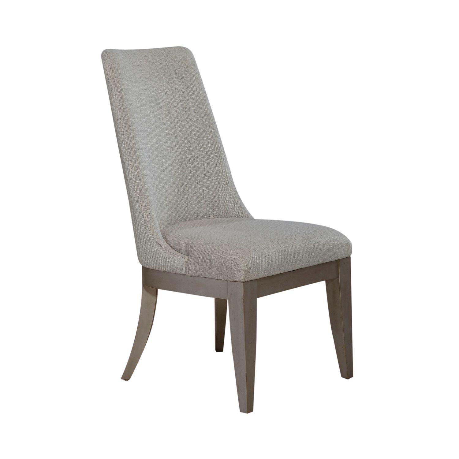 

    
Platinum Ash Burl Veneer Side Chair Set 2Pcs Liberty Furniture Montage
