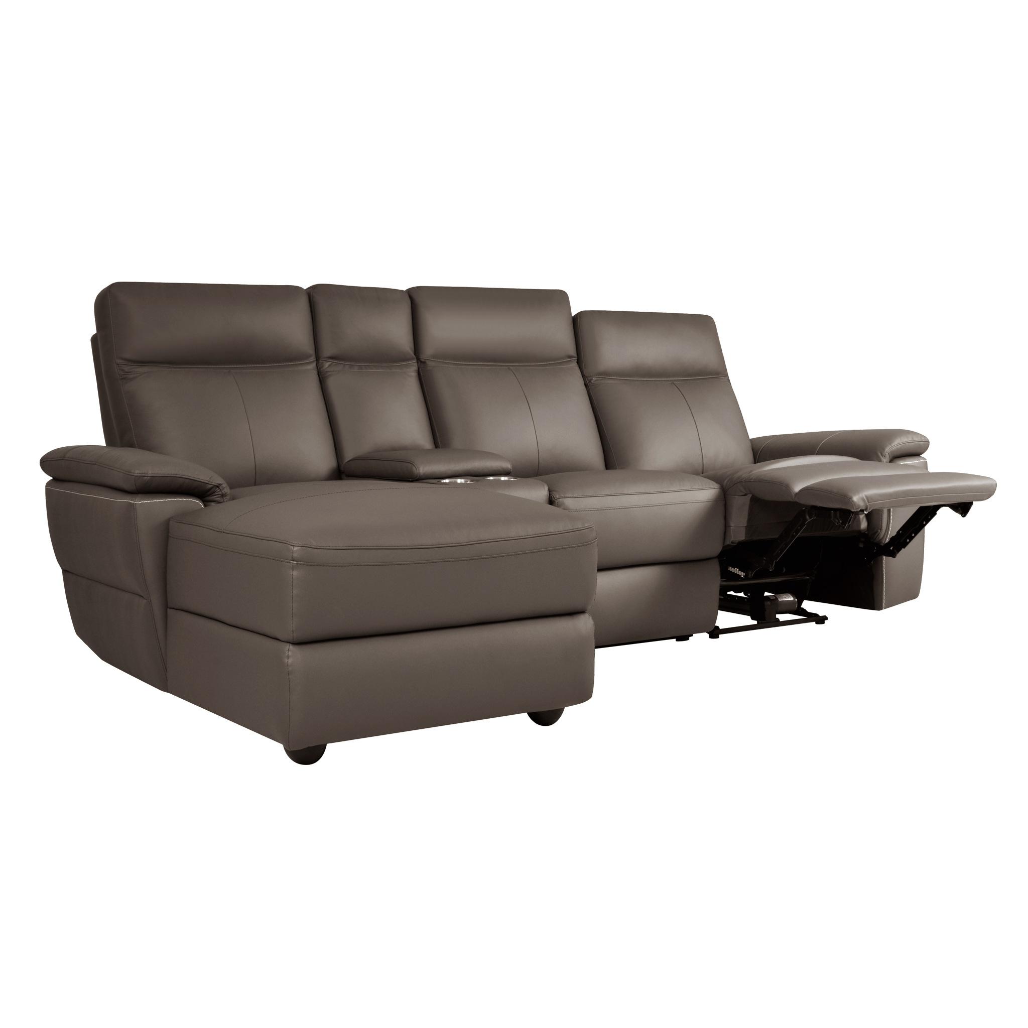 

    
Contemporary Raisin Leather 4-Piece LSF Power Reclining Sectional Homelegance 8308*45LRC Olympia
