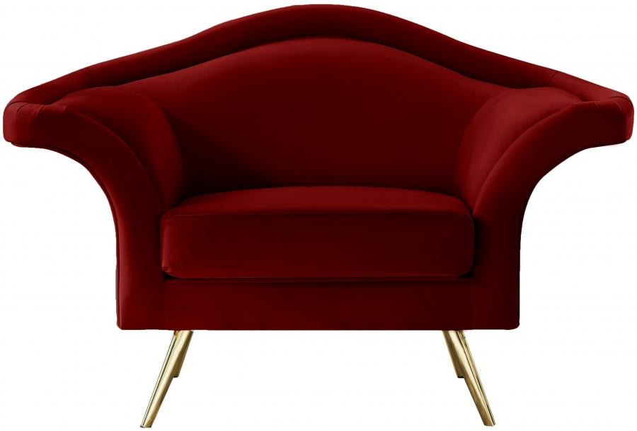 

        
Meridian Furniture Lips Chair 607Red-C Chair Red Soft Velvet 36265165498998
