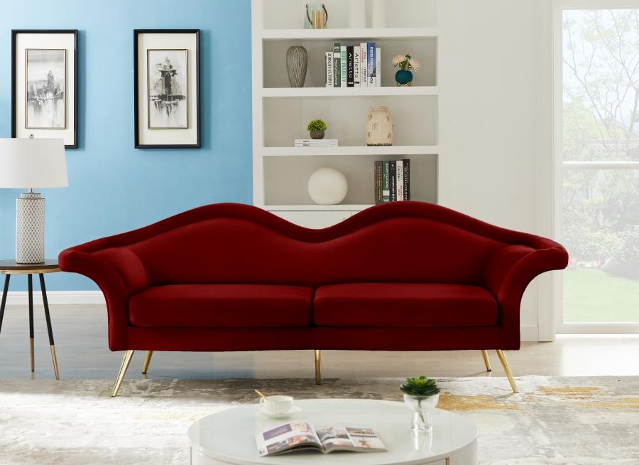 

        
Meridian Furniture Lips Living Room Set 3PCS 607Red-S-3PCS Living Room Set Red Soft Velvet 53616516549859
