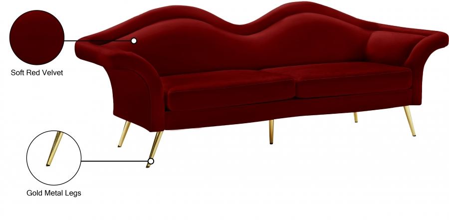 

        
53695498985987Contemporary Red Engineered Wood Sofa Meridian Furniture Lips 607Red-S
