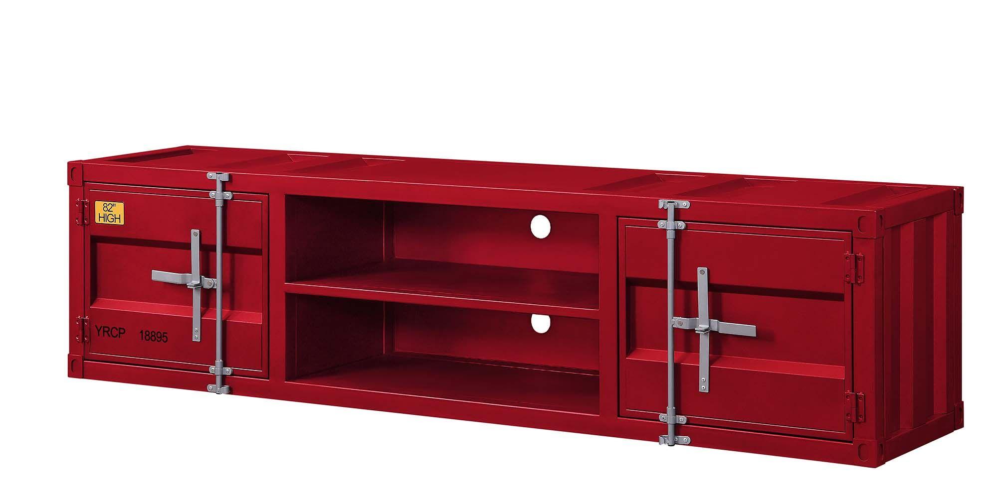 

    
Contemporary Red TV Stand by Acme Cargo 91895
