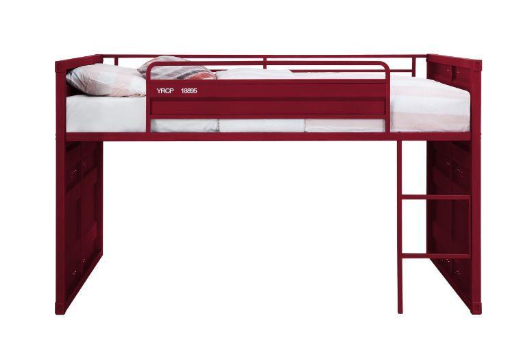 

    
Contemporary Red Twin Loft Bed by Acme Cargo 38300
