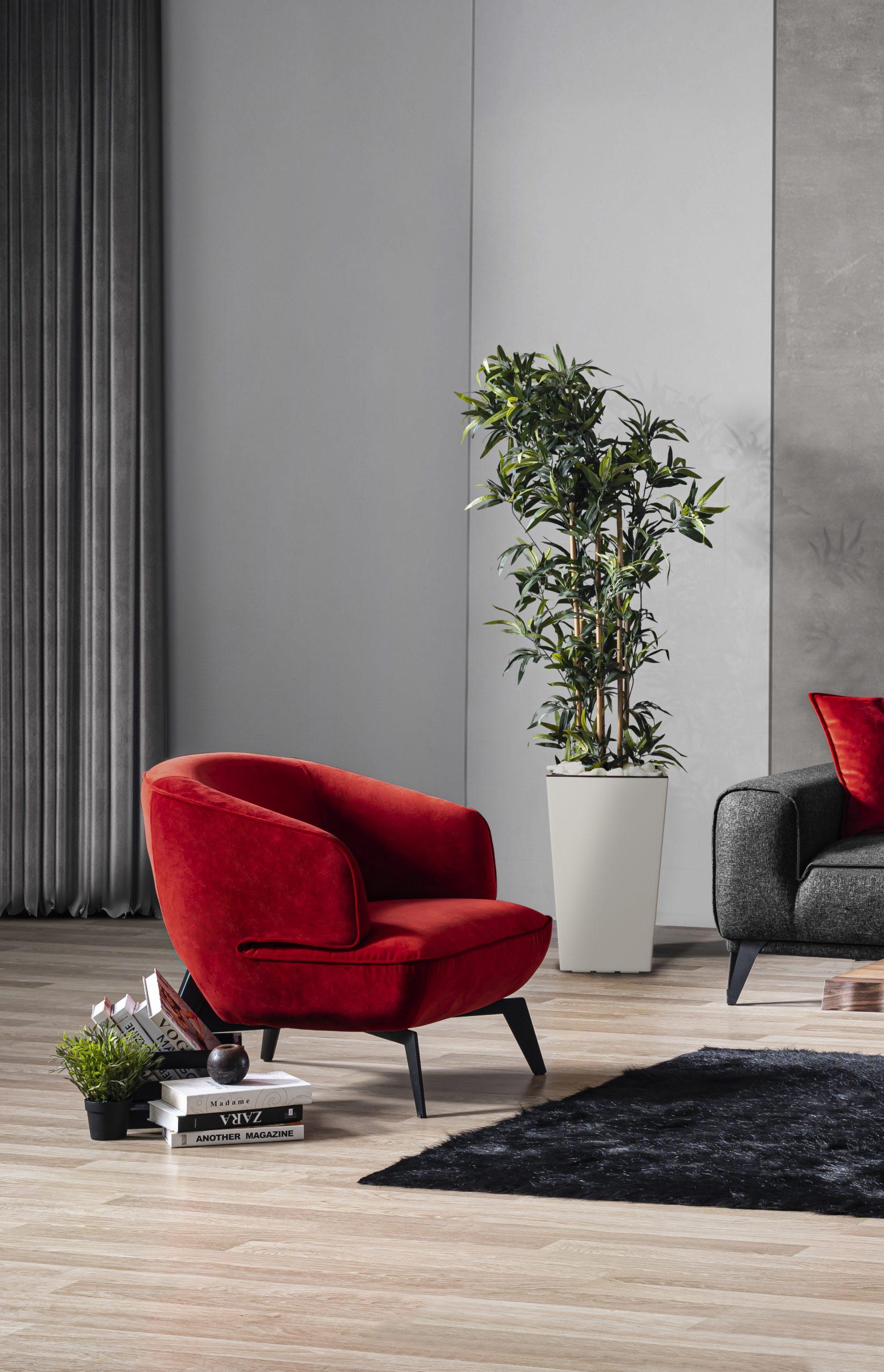 

    
WhiteLine CH1756F-RED Mersin Accent Chair Red CH1756F-RED
