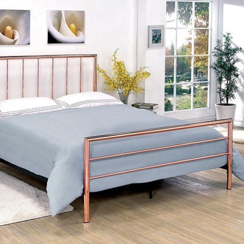 

    
Furniture of America Diana Full Platform Bed CM7939-F Platform Bed Gold CM7939-F
