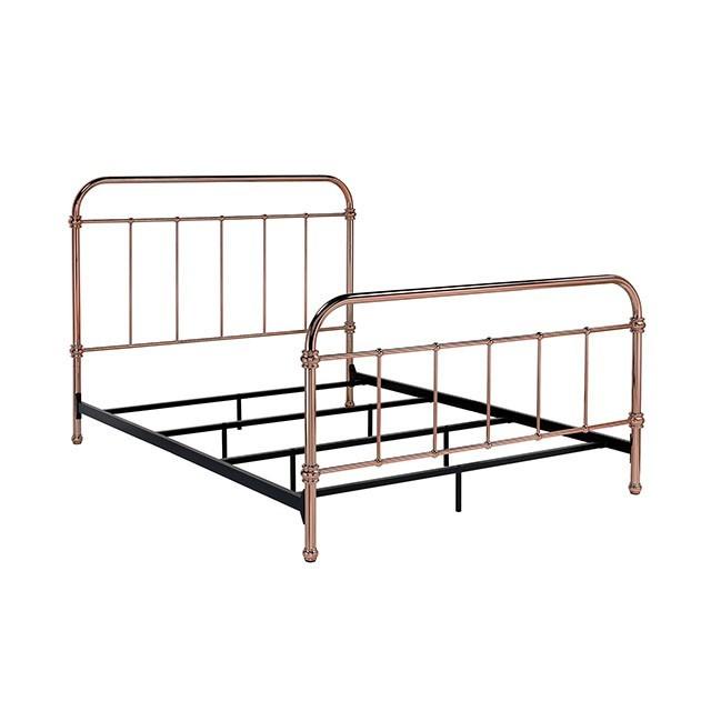 

    
Furniture of America Tamia Rose Gold Panel Bed CM7739-EK Panel Bed Rose/Gold CM7739-EK
