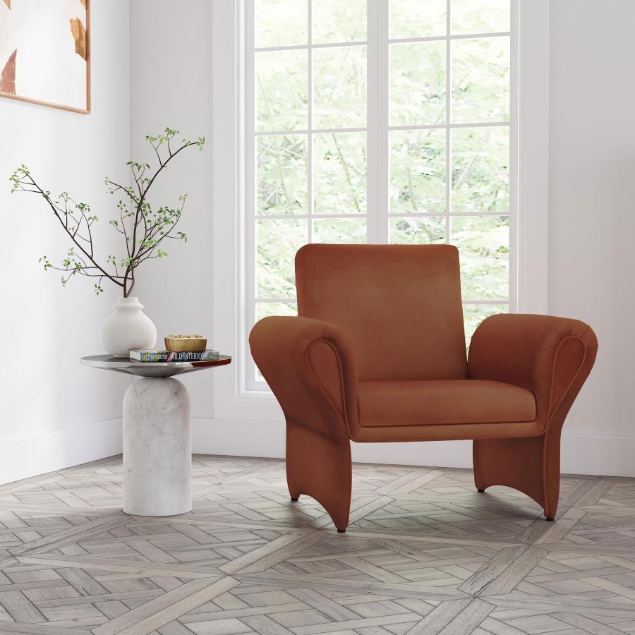 

    
Contemporary Rust Wood Accent Chair Coaster Liana 903150
