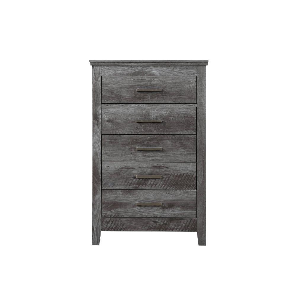 

    
 Shop  Contemporary Rustic Gray Oak Eastern King Bed 6PCS Set by Acme Vidalia 27317EK-NS-6pcs
