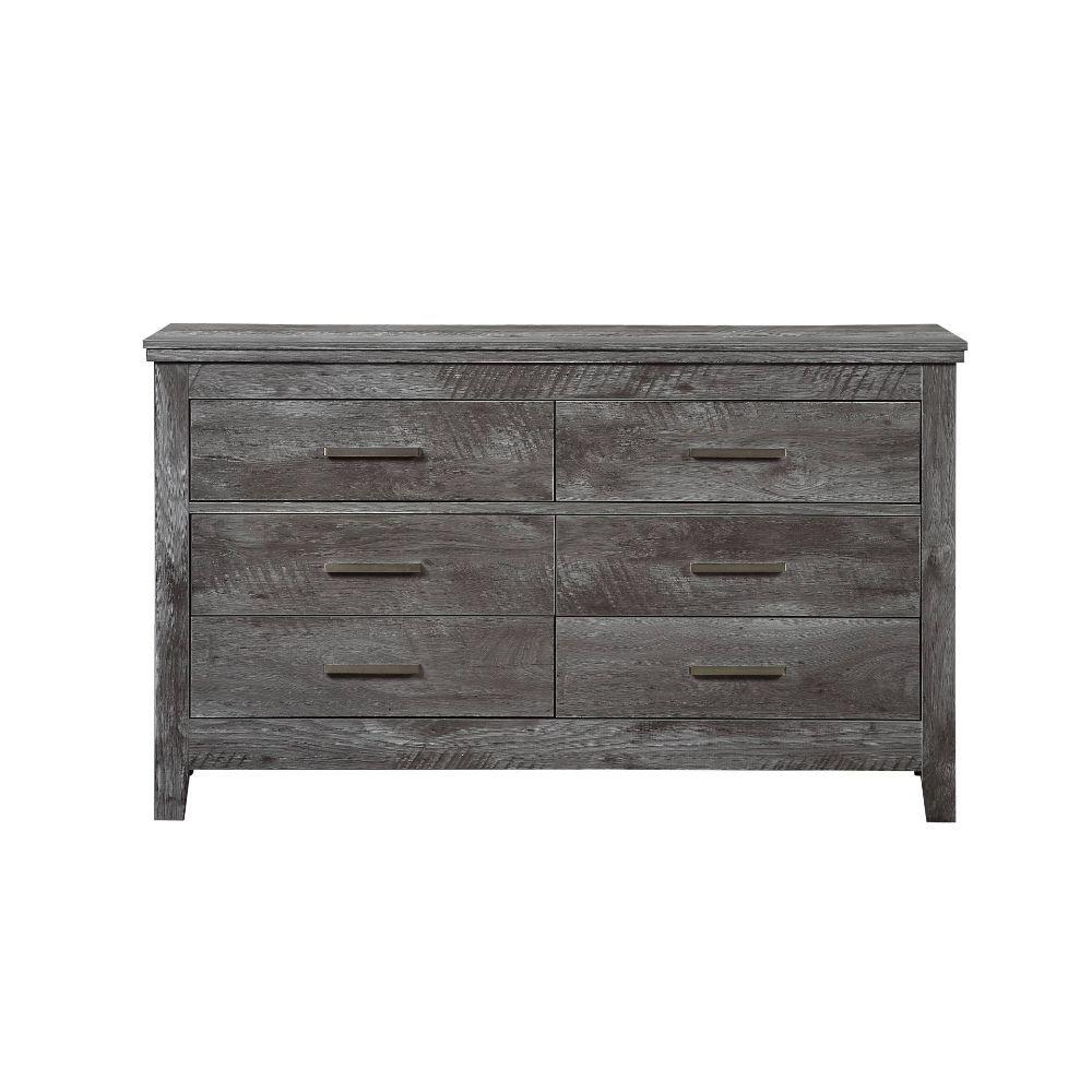 

                    
Buy Contemporary Rustic Gray Oak Eastern King Bed 6PCS Set w/ Storage by Acme Vidalia 27327EK-S-6pcs
