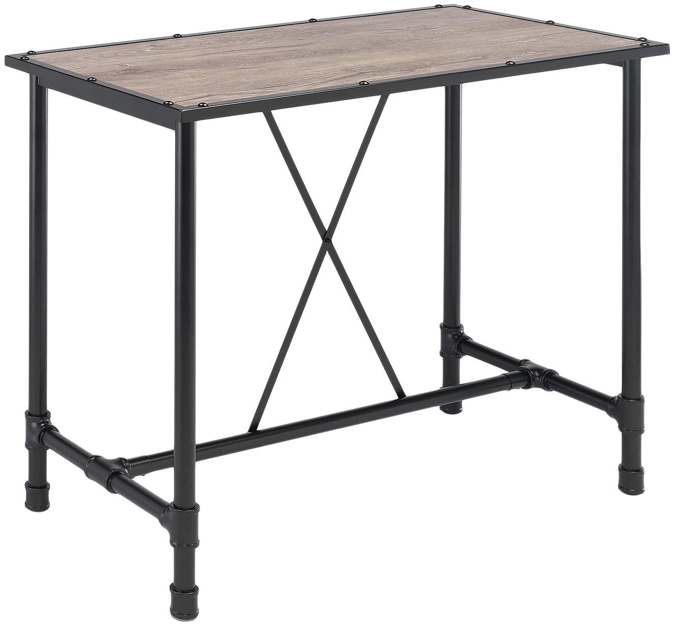 

    
Contemporary Rustic Oak & Black Bar Table + 2x Stools by Acme Caitlin 72030-3pcs
