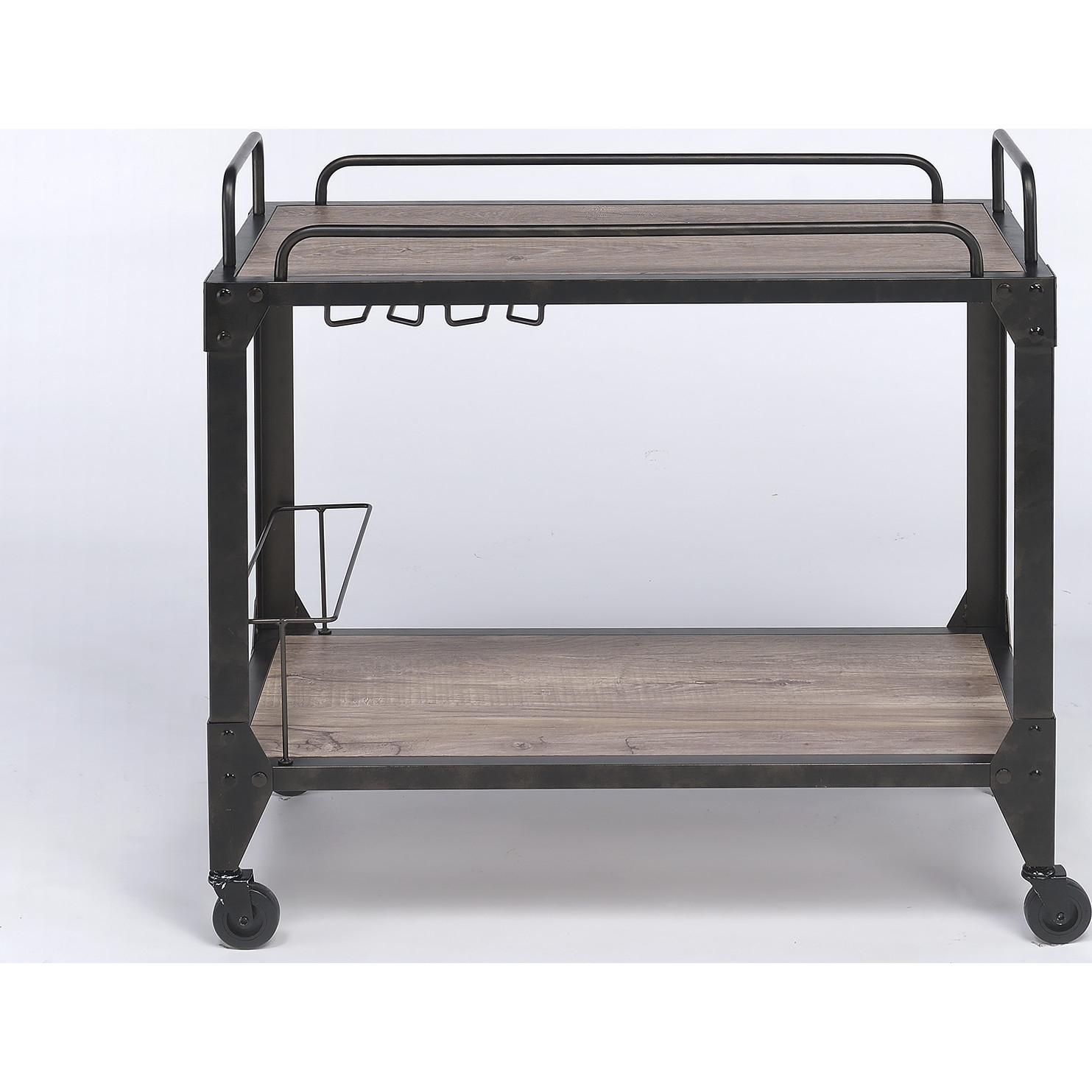 

    
Contemporary Rustic Oak & Black Serving Cart by Acme Caitlin 98174
