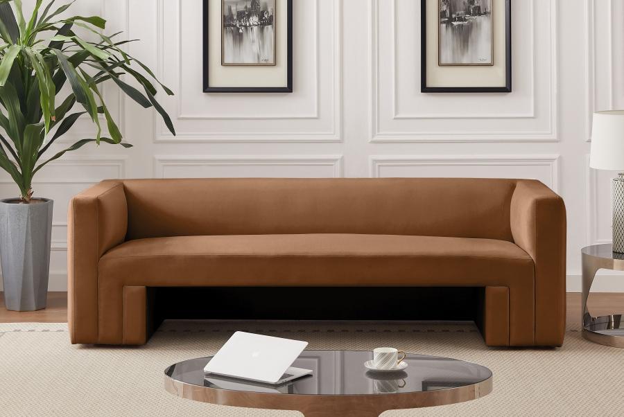 

    
Contemporary Saddle Solid Wood Living Room Set 2PCS Meridian Furniture Henson 665Saddle-S-2PCS
