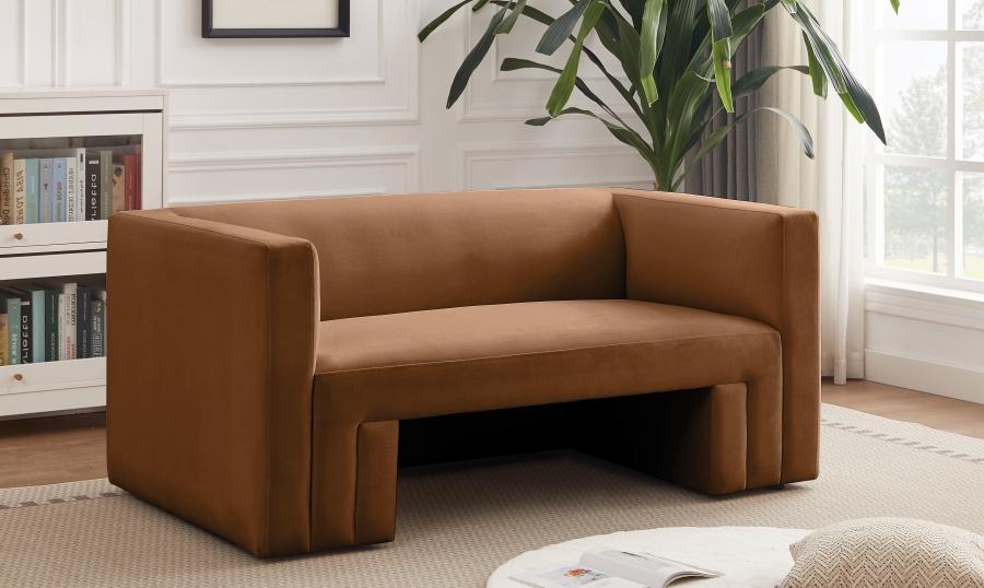 

    
Contemporary Saddle Solid Wood Loveseat Meridian Furniture Henson 665Saddle-L
