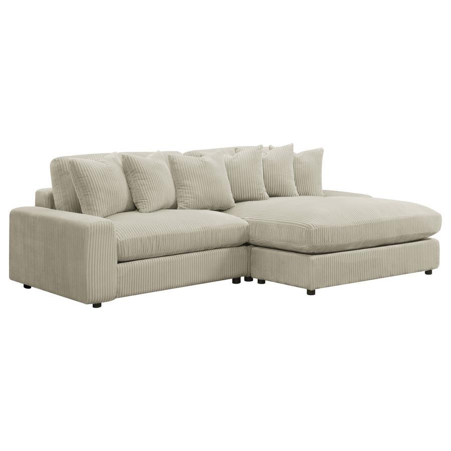 Contemporary, Modern Sectional Sofa Blaine Sectional Sofa 509899-S 509899-S in Sand, Black Fabric