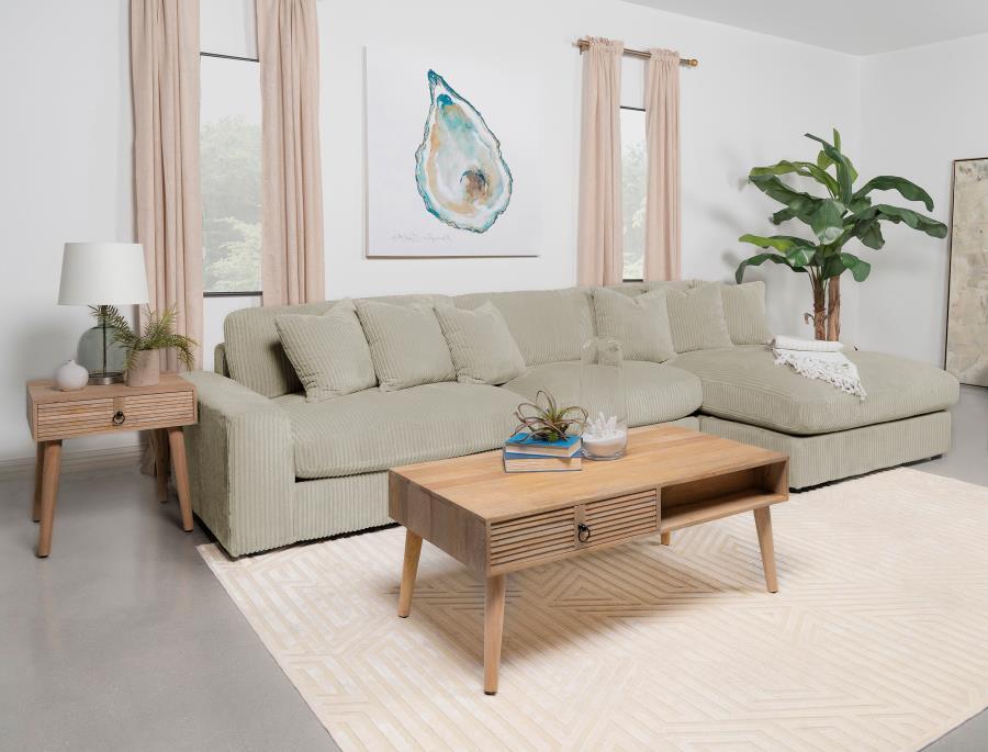 

    
Contemporary Sand Wood Sectional Sofa Set 2PCS Coaster Blaine 509899
