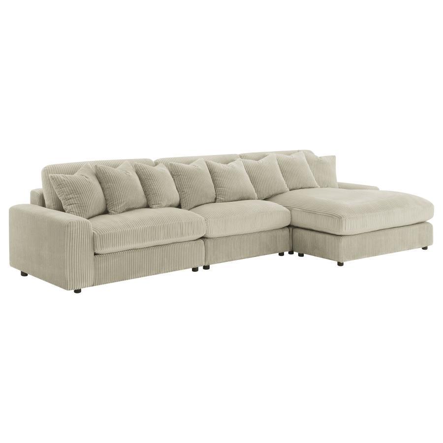 Contemporary, Modern Sectional Sofa Set Blaine Sectional Sofa Set 2PCS 509899-S-2PCS 509899-S-2PCS in Sand, Black Fabric