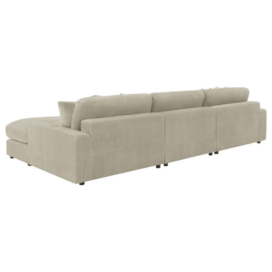 

    
 Shop  Contemporary Sand Wood Sectional Sofa Set 2PCS Coaster Blaine 509899
