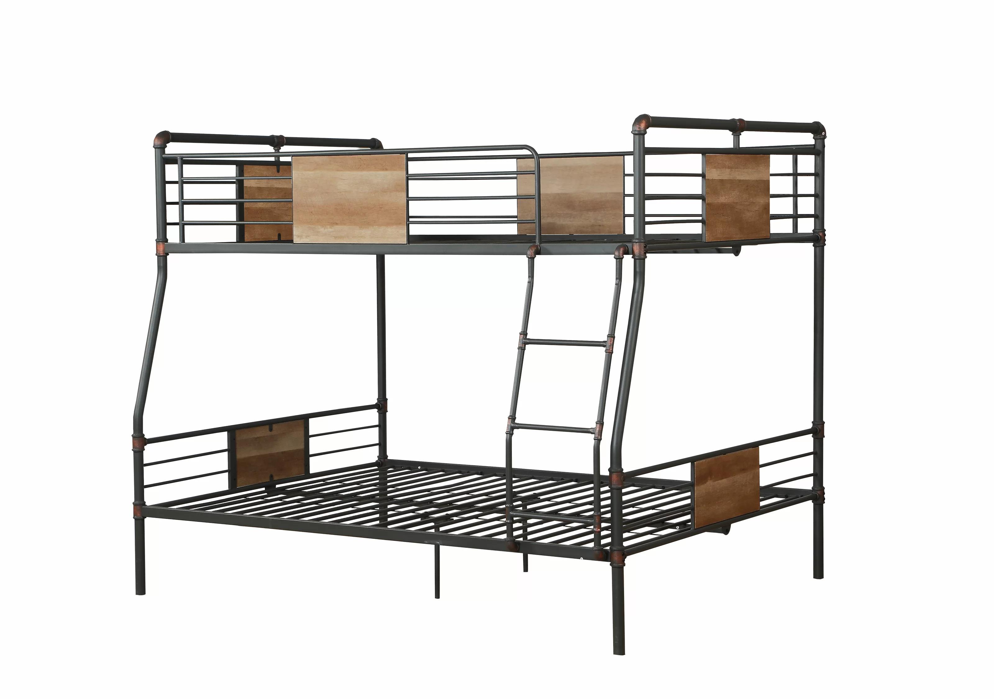 

    
Contemporary Sandy Black & Dark Bronze Hand-Brushed Full & Queen Size Bunk Bed by Acme Brantley 37725
