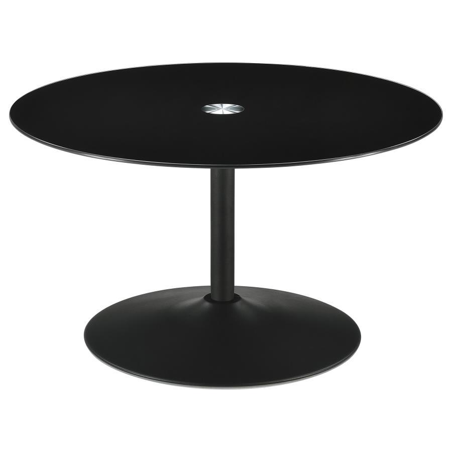 

    
Contemporary Sandy Black Metal Coffee Table Coaster Ganso 709688-CT
