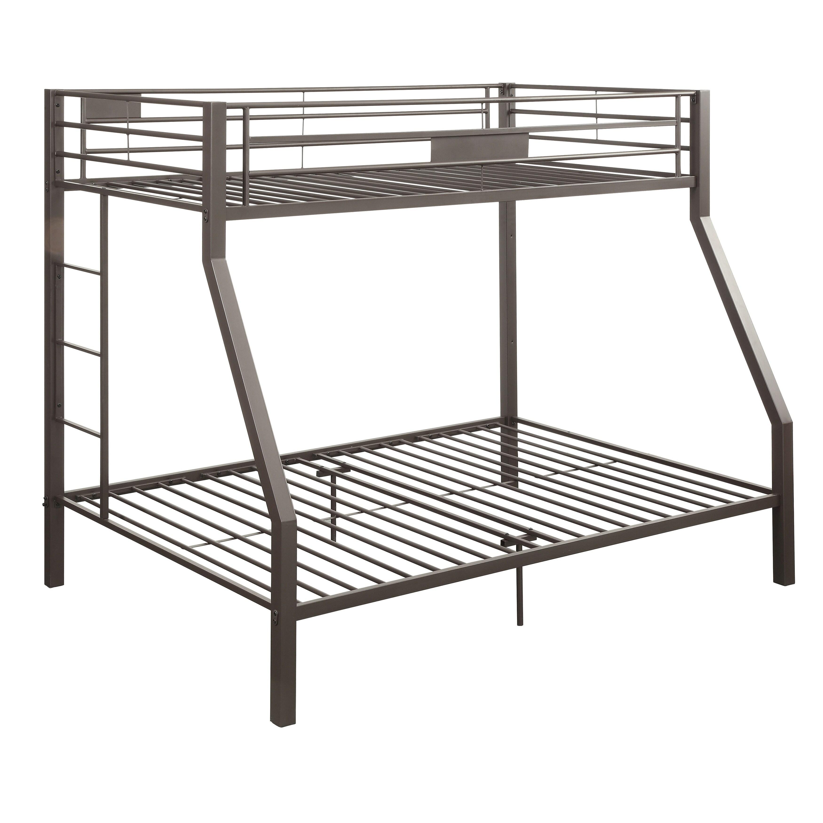 Contemporary Twin XL/Queen Bunk Bed Limbra 38000 in Black 