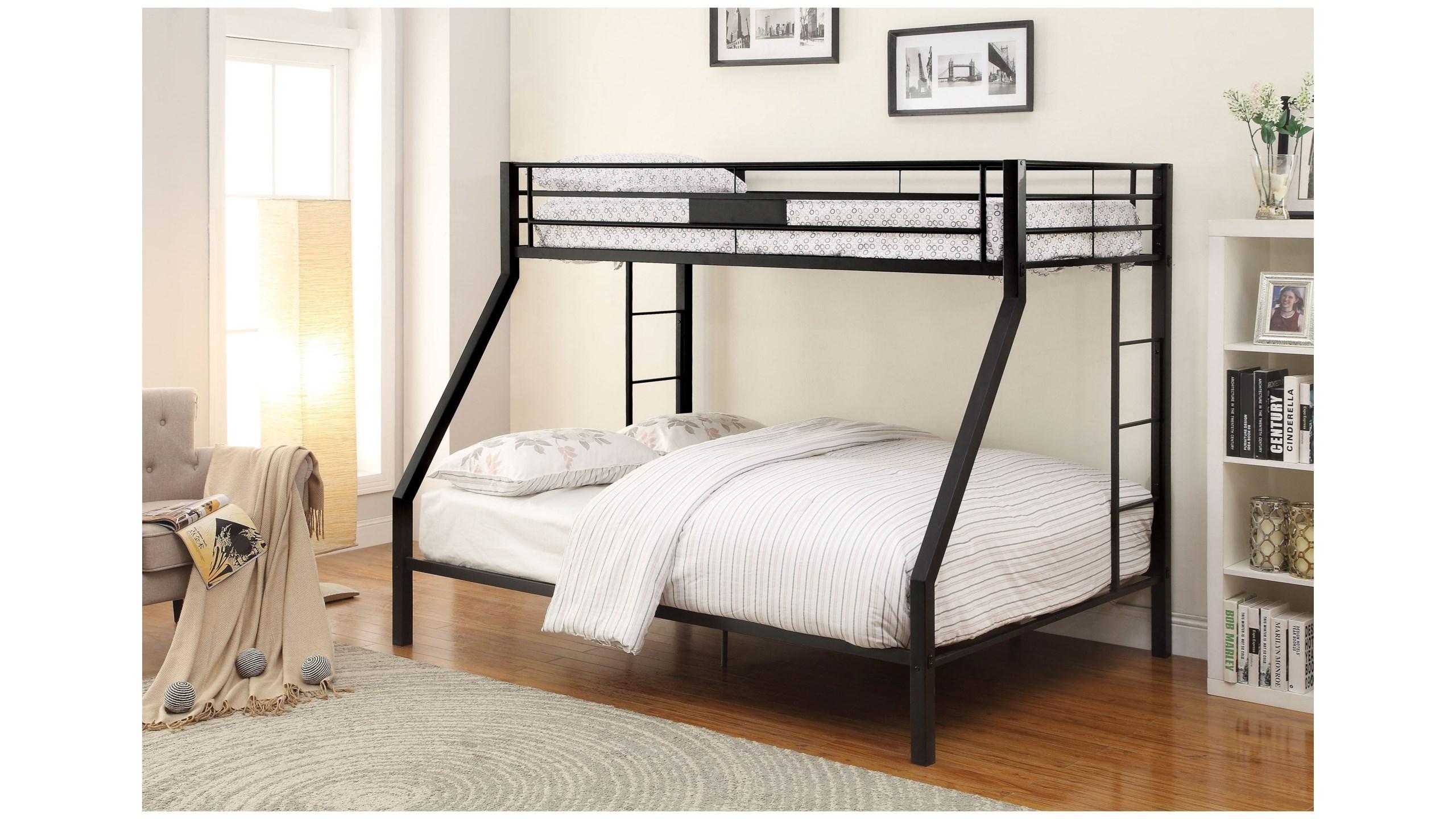 

    
Contemporary Sandy Black Twin XL/Queen Bunk Bed by Acme Limbra 38000
