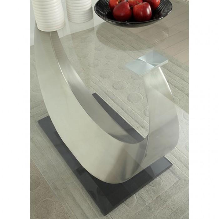 

    
CM3726T-7PC Black & Silver Tempered Glass Dining Table Set 7P ORLA CM3726T FOA Contemporary
