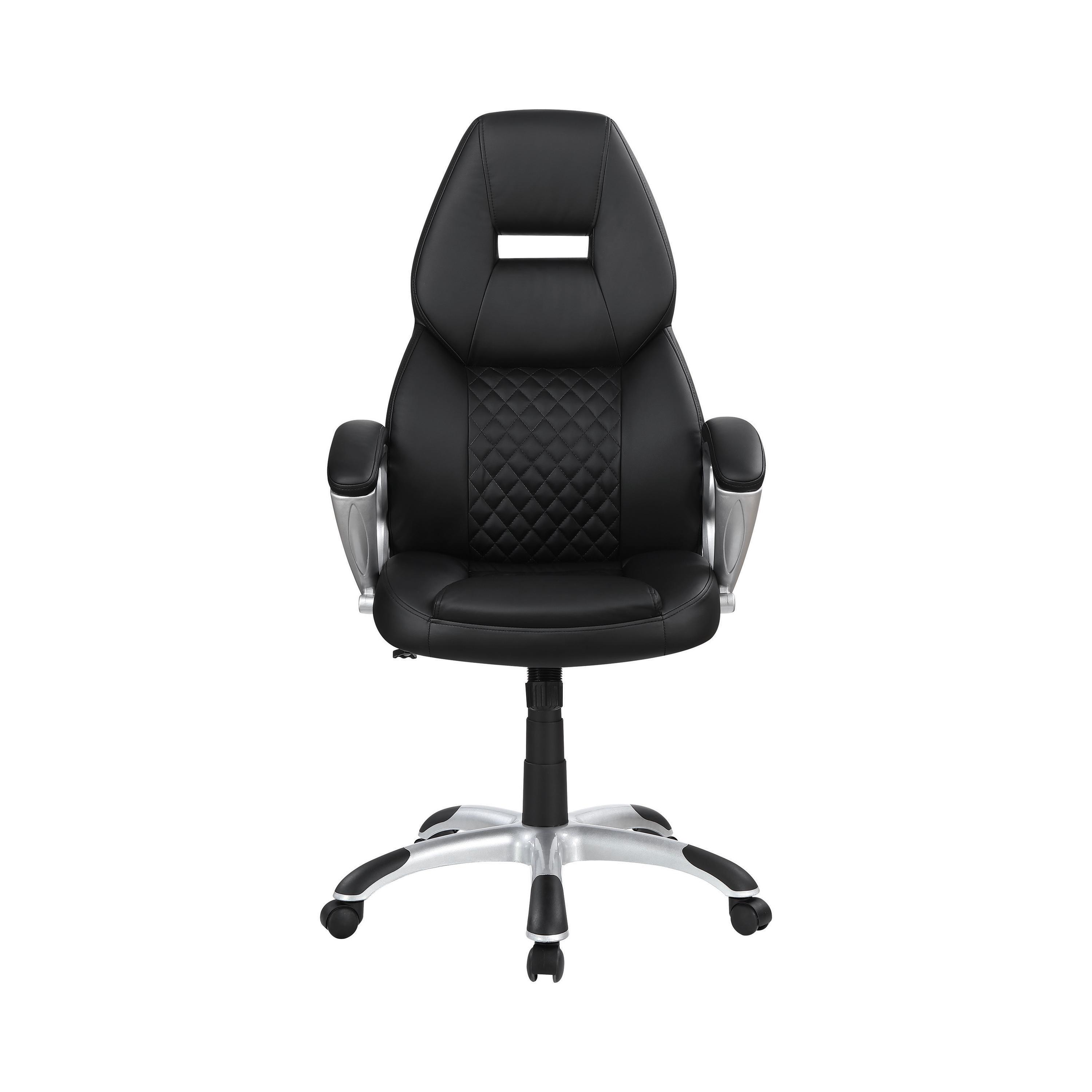 Contemporary Office Chair 801296 801296 in Black Leatherette