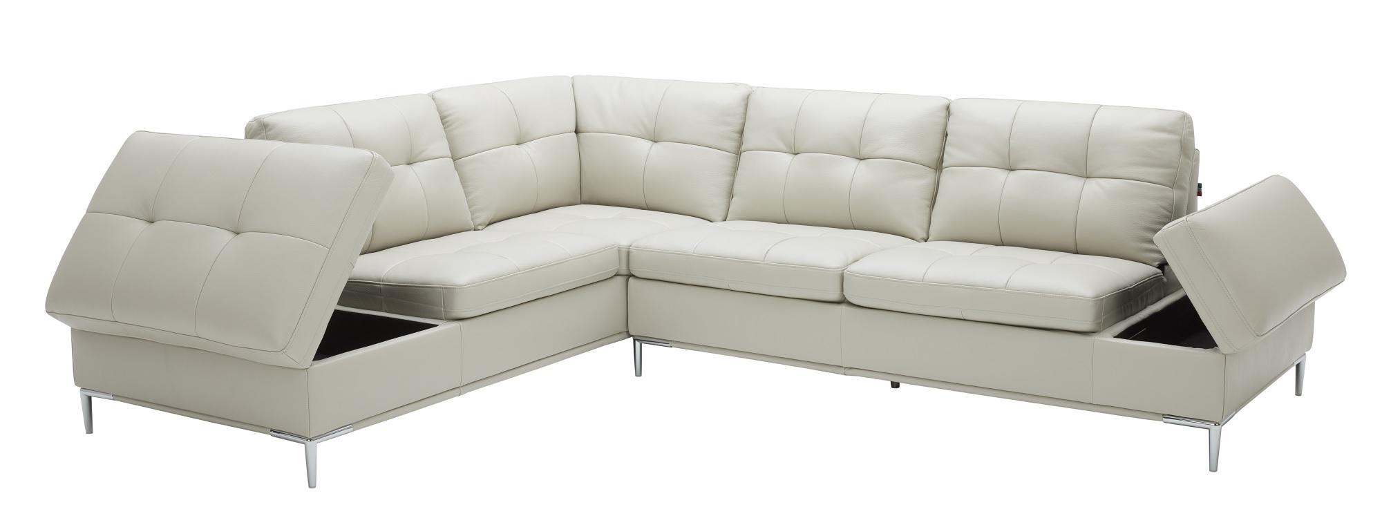 

                    
J&M Furniture Leonardo Sectional Sofa Silver Leather Purchase 
