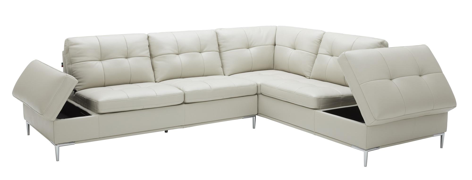 

                    
J&M Furniture Leonardo Sectional Sofa Silver Leather Purchase 
