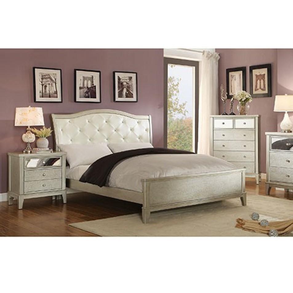 

    
Furniture of America Adeline California King Panel Bed CM7282-CK Panel Bed Silver/Ivory CM7282-CK

