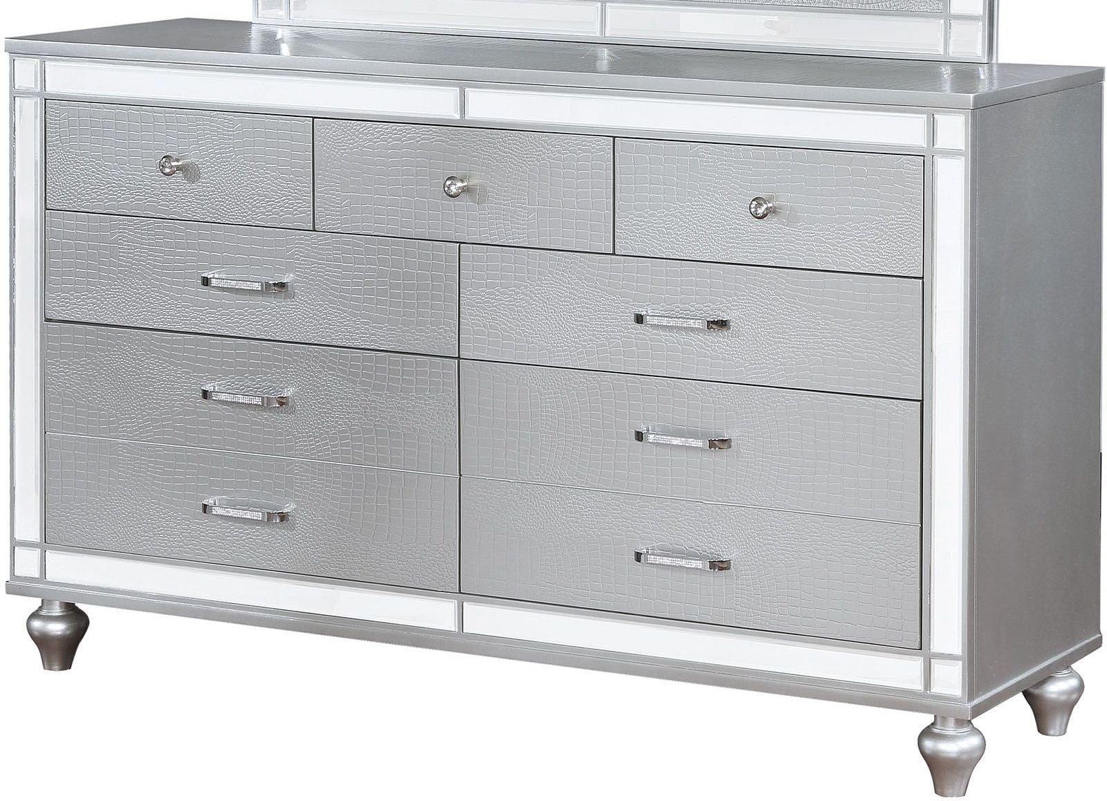 

    
Contemporary Silver Solid Wood Dresser Furniture of America CM7977SV-D Brachium
