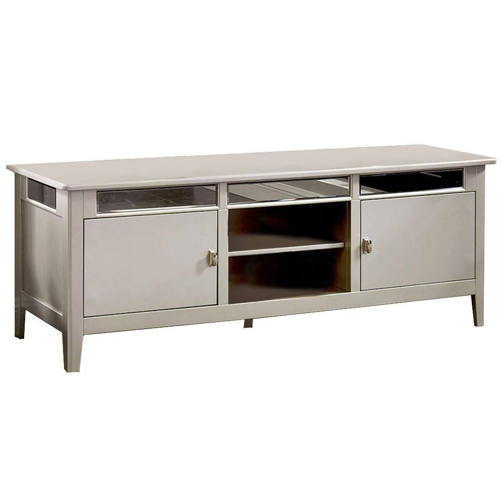 

    
Contemporary Silver Solid Wood TV Stand Furniture of America CM5202-TV Xaviera
