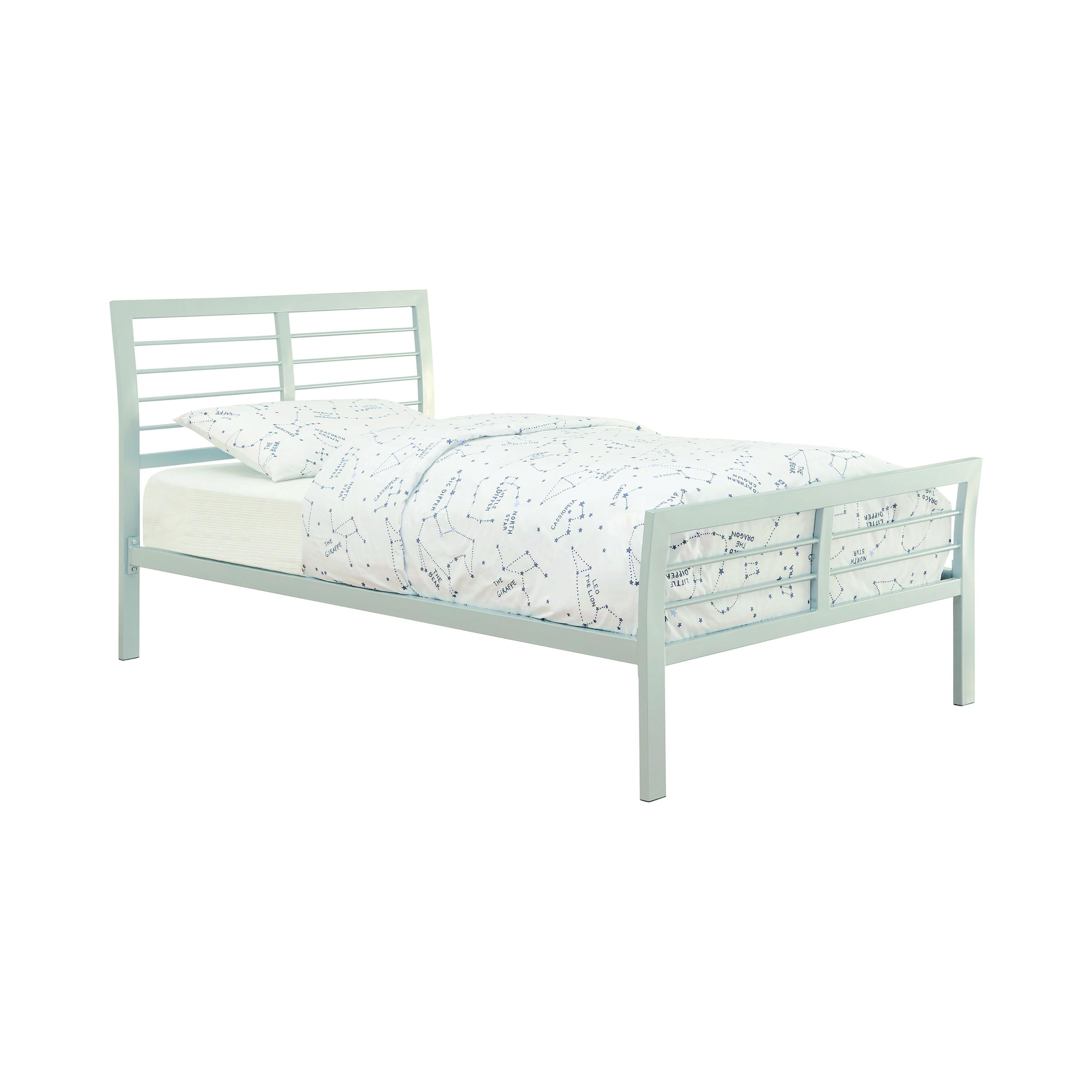 Contemporary Bed 300201F Cooper 300201F in Silver 