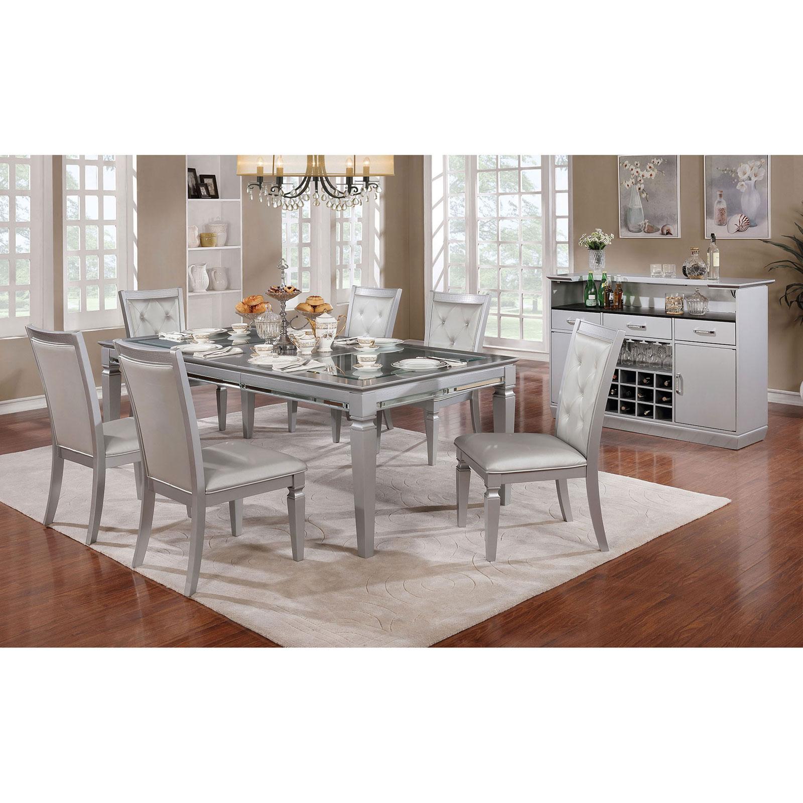 

    
Transitional Silver Dining Table Set 10pcs Alena CM3452T Furniture of America

