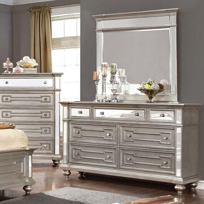 

                    
Buy Contemporary Silver Wood King Platform Bedroom Set 5PCS Furniture of America Salamanca CM7673-EKD-5PCS
