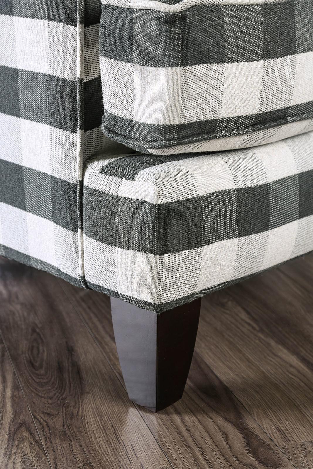 

    
Contemporary Stripe Fabric Arm Chair Furniture of America SM8171-CH-ST Patricia
