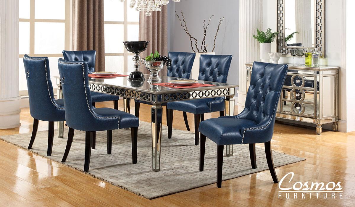

    
Contemporary Style Dining Table in Silver finish Wood Cosmos Furniture Brooklyn
