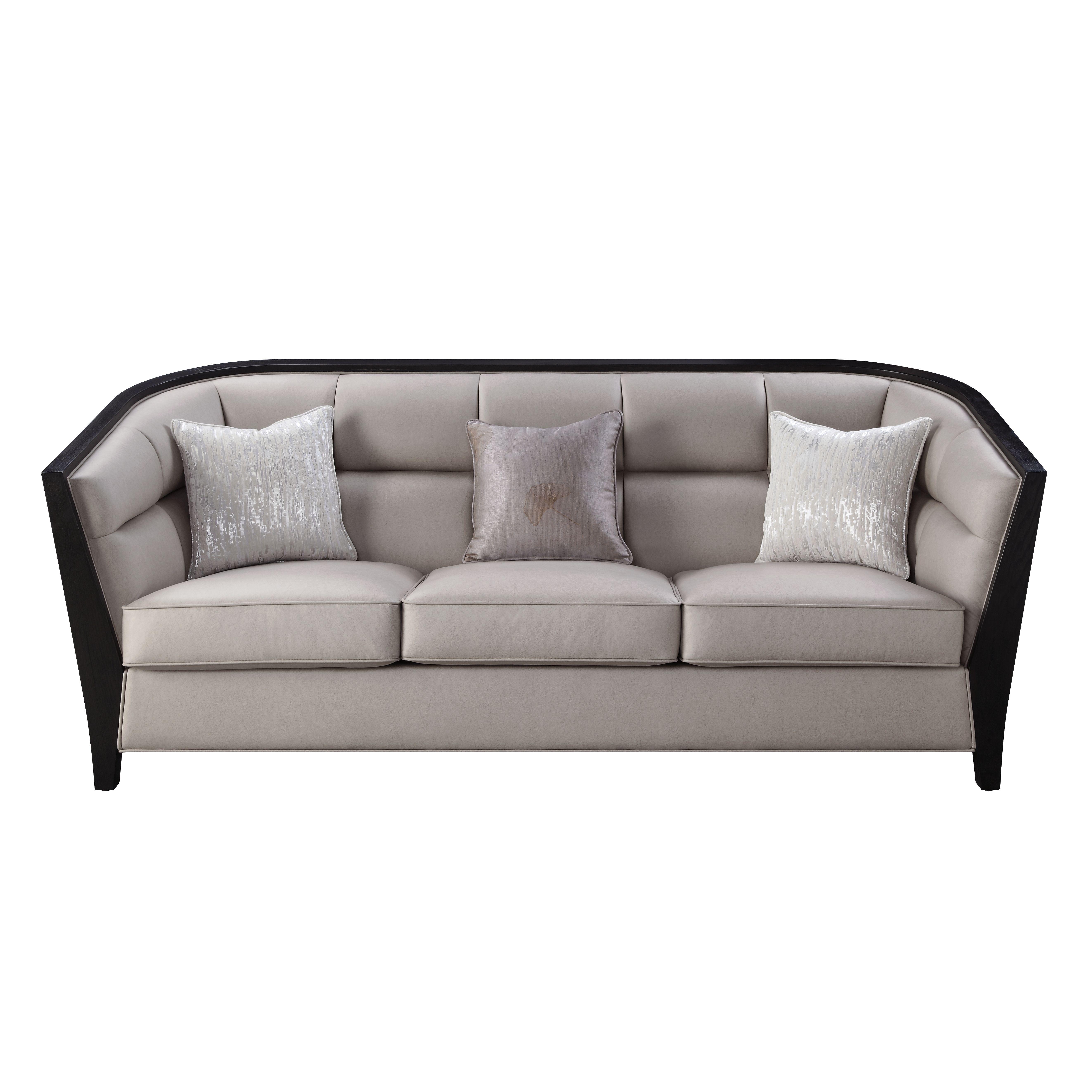 

    
Contemporary Beige Fabric Sofa by Acme Zemocryss 54235

