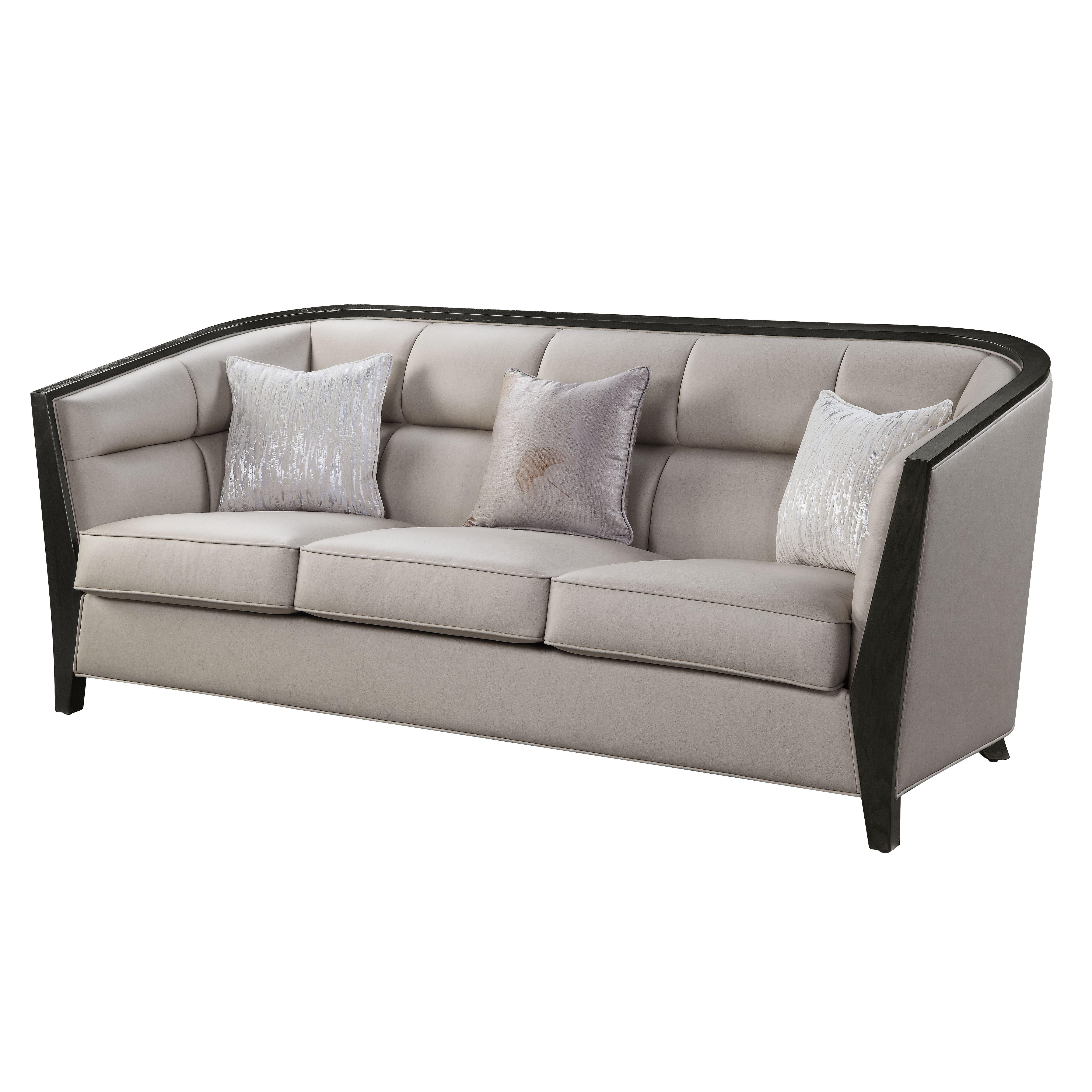 

    
Contemporary Beige Fabric Sofa by Acme Zemocryss 54235
