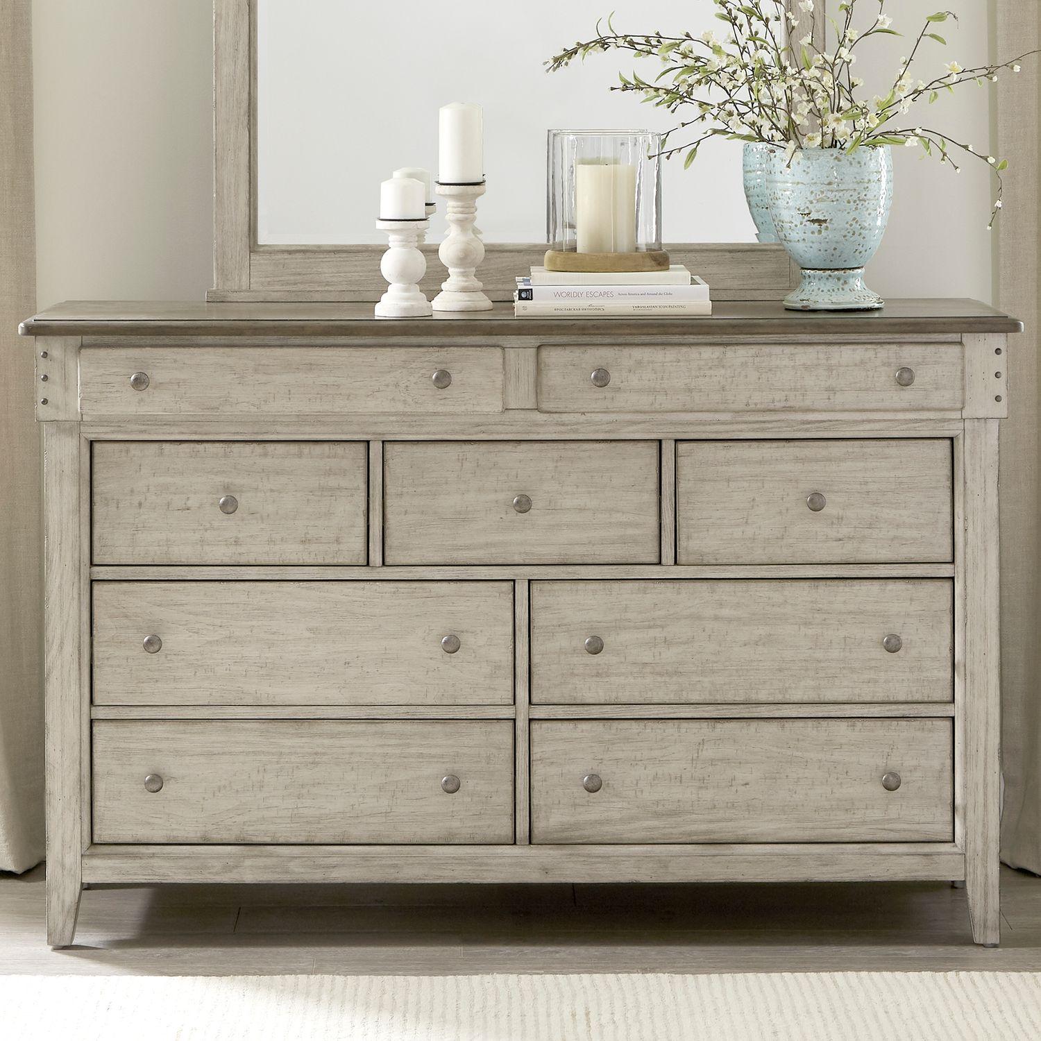 Contemporary, Cottage Dresser Ivy Hollow (457-BR) 457-BR31 in Taupe 