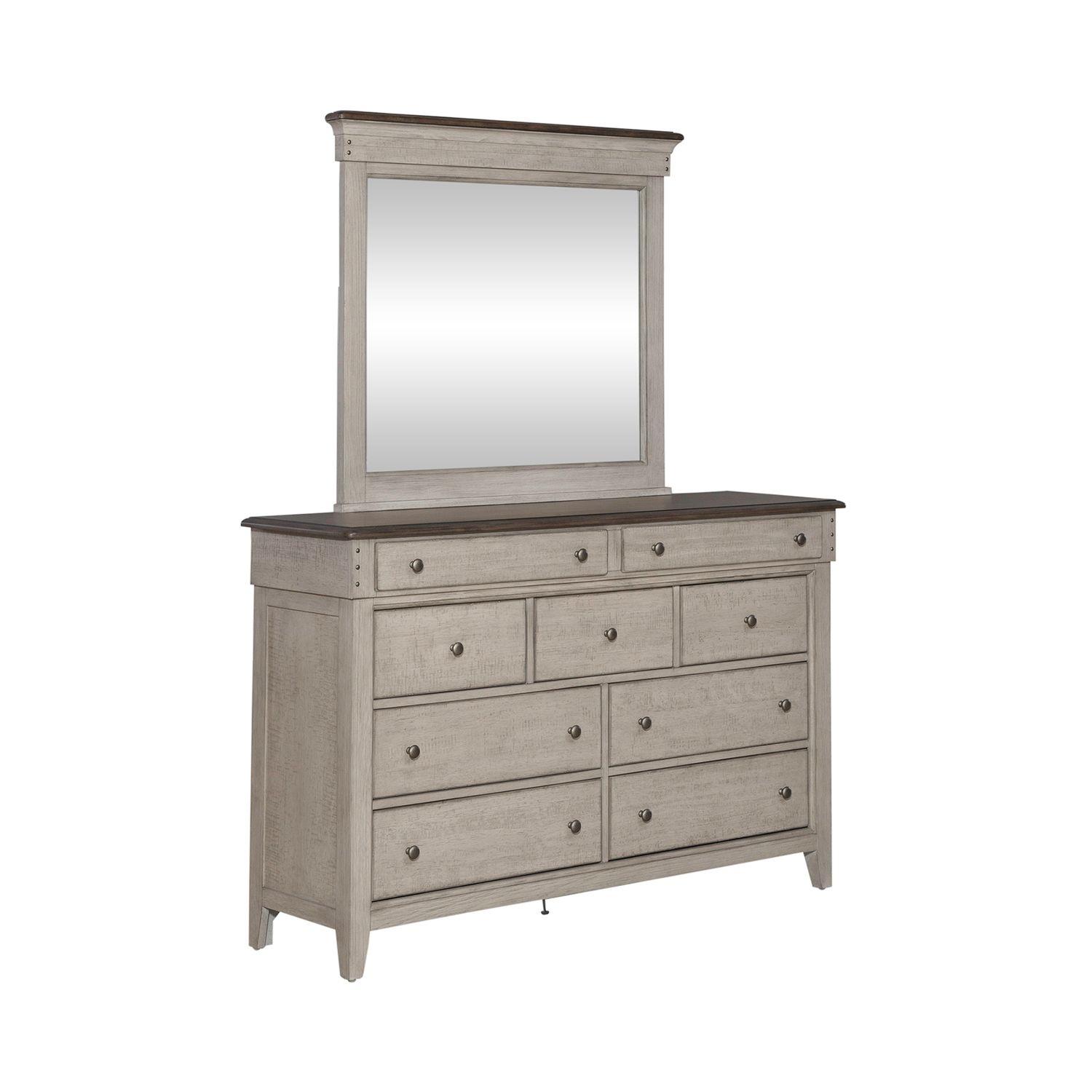 

    
Contemporary Taupe Dresser & Mirror Ivy Hollow (457-BR) Liberty Furniture

