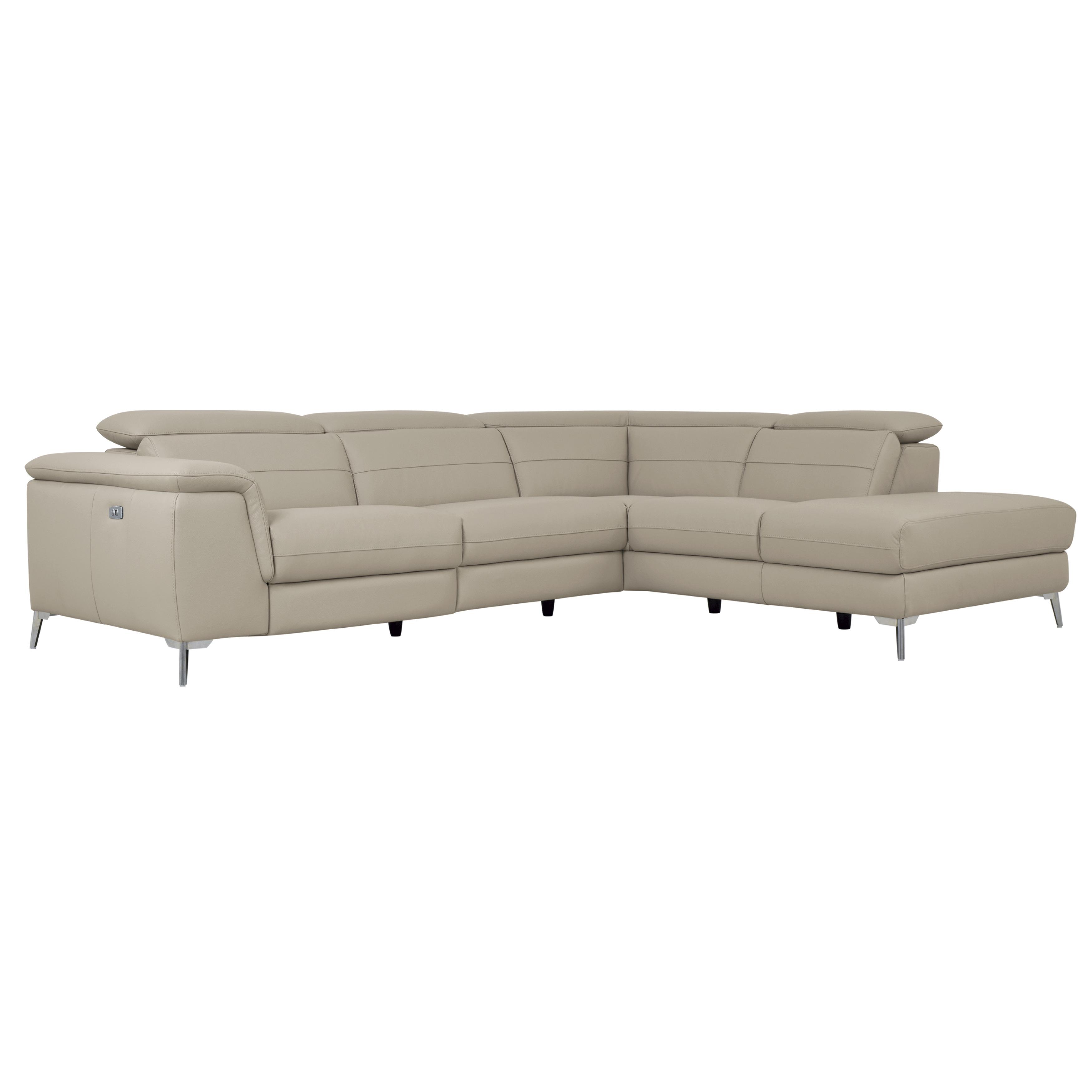 

    
Contemporary Taupe Leather 2-Piece Sectional Homelegance 8256* Cinque
