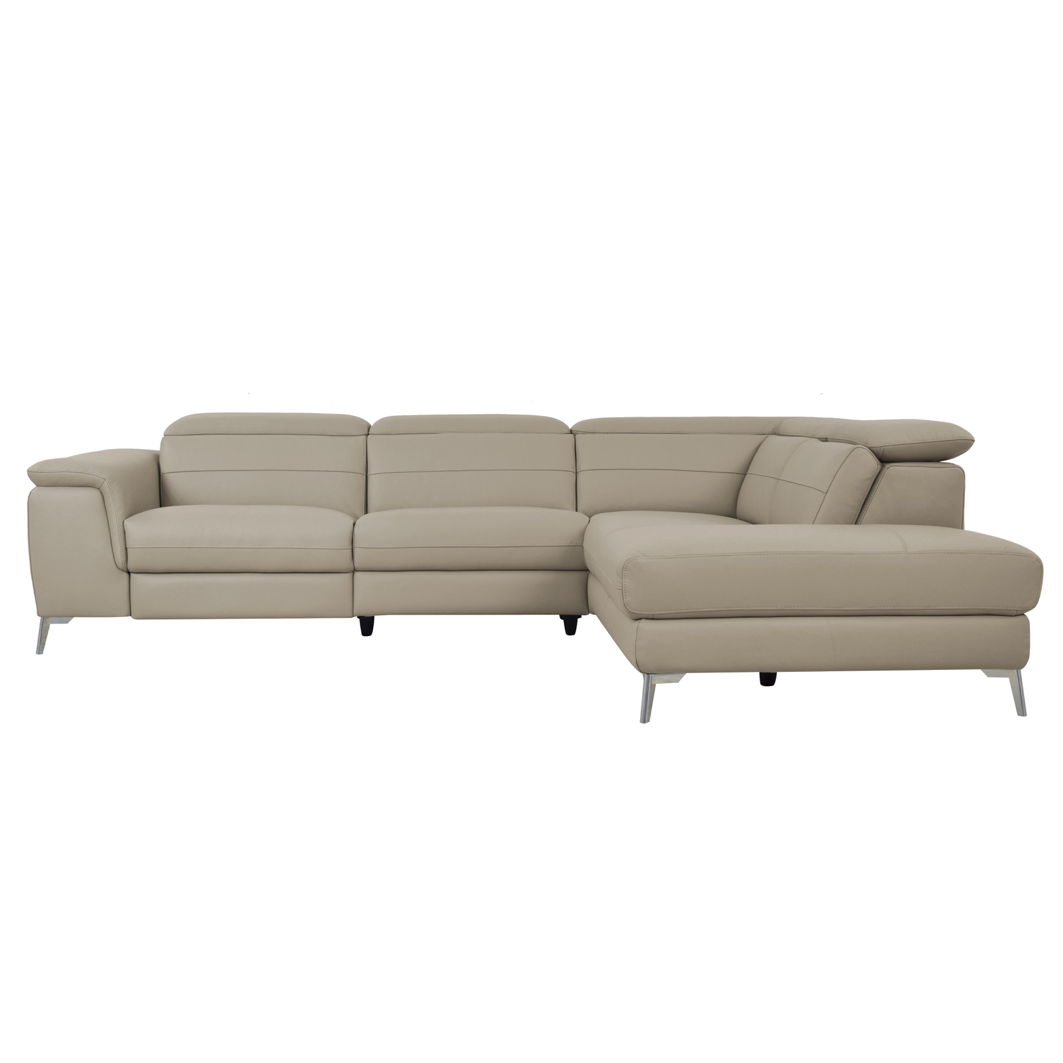 Contemporary Sectional 8256* Cinque 8256* in Taupe Leather